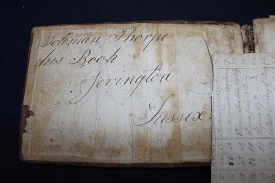 A leather music album, autograph album, spectacles and pen, etc.
